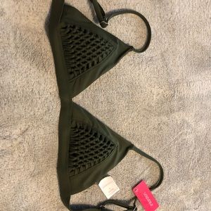 Green bikini with tags